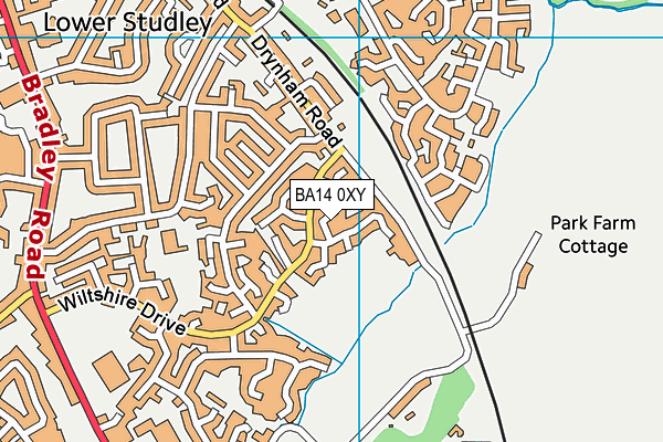 BA14 0XY map - OS VectorMap District (Ordnance Survey)