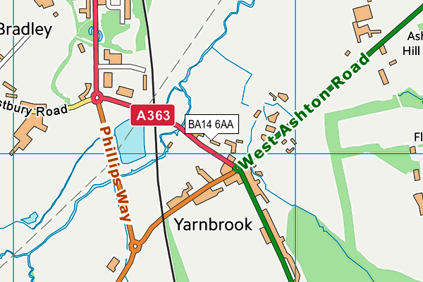 BA14 6AA map - OS VectorMap District (Ordnance Survey)
