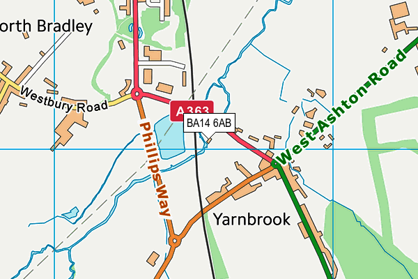 BA14 6AB map - OS VectorMap District (Ordnance Survey)