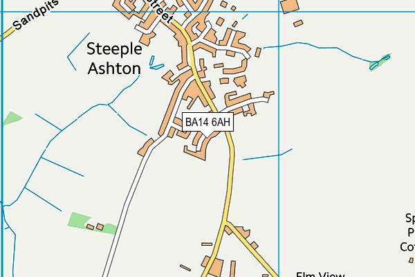 BA14 6AH map - OS VectorMap District (Ordnance Survey)