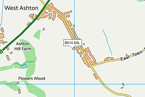 BA14 6AL map - OS VectorMap District (Ordnance Survey)