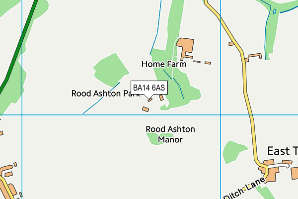 BA14 6AS map - OS VectorMap District (Ordnance Survey)