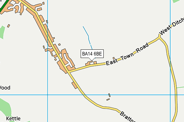 BA14 6BE map - OS VectorMap District (Ordnance Survey)