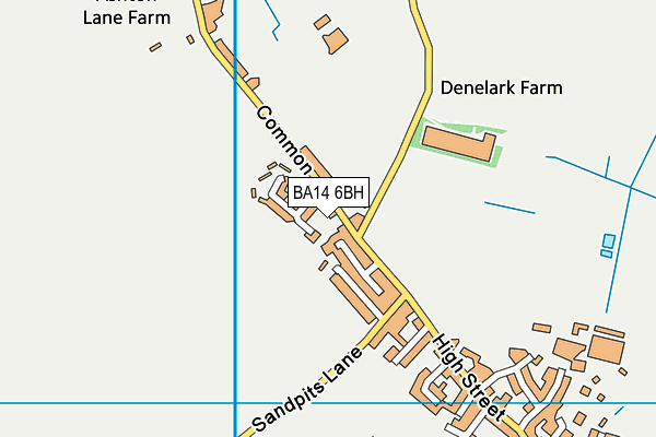 BA14 6BH map - OS VectorMap District (Ordnance Survey)