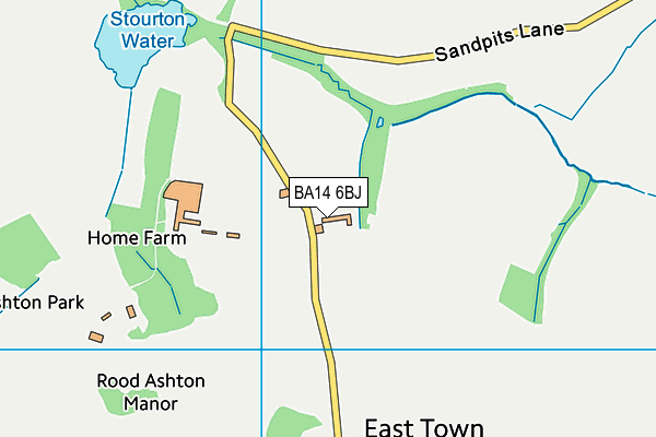 BA14 6BJ map - OS VectorMap District (Ordnance Survey)