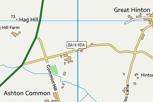 BA14 6DA map - OS VectorMap District (Ordnance Survey)