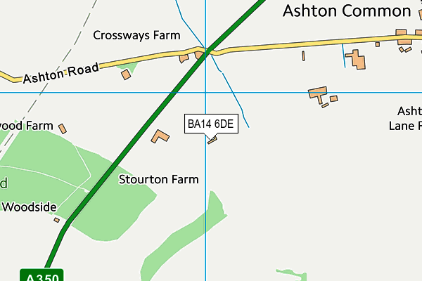 BA14 6DE map - OS VectorMap District (Ordnance Survey)