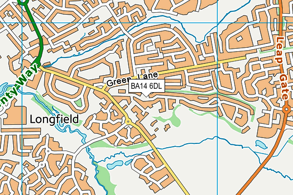 BA14 6DL map - OS VectorMap District (Ordnance Survey)