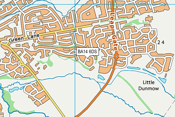 BA14 6DS map - OS VectorMap District (Ordnance Survey)