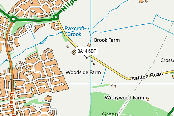 BA14 6DT map - OS VectorMap District (Ordnance Survey)