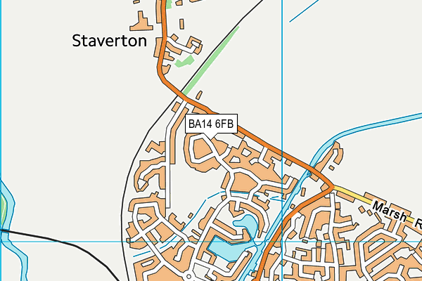 BA14 6FB map - OS VectorMap District (Ordnance Survey)