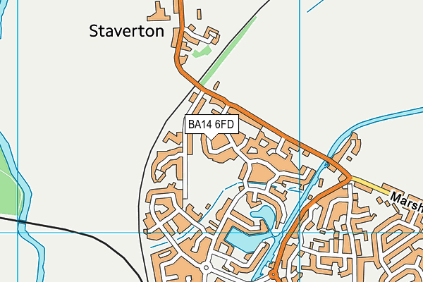 BA14 6FD map - OS VectorMap District (Ordnance Survey)