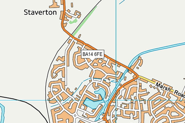 BA14 6FE map - OS VectorMap District (Ordnance Survey)