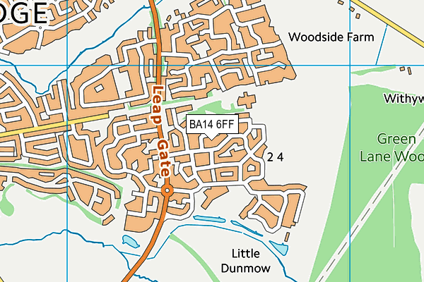 BA14 6FF map - OS VectorMap District (Ordnance Survey)