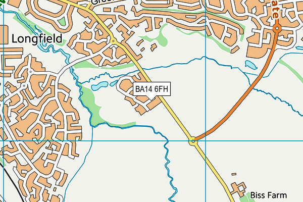 BA14 6FH map - OS VectorMap District (Ordnance Survey)