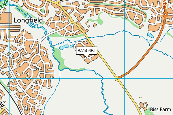 BA14 6FJ map - OS VectorMap District (Ordnance Survey)