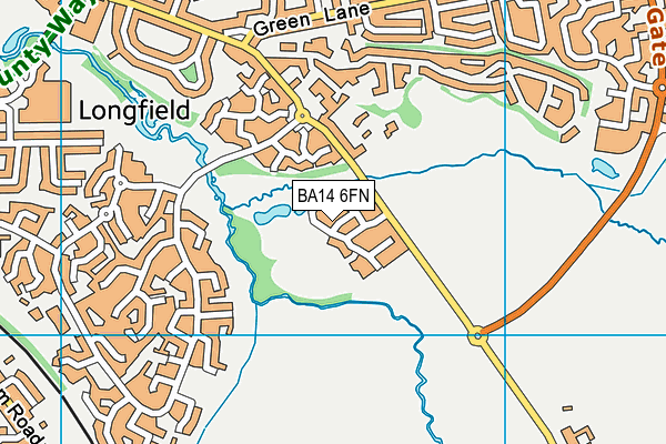 BA14 6FN map - OS VectorMap District (Ordnance Survey)