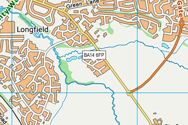 BA14 6FP map - OS VectorMap District (Ordnance Survey)