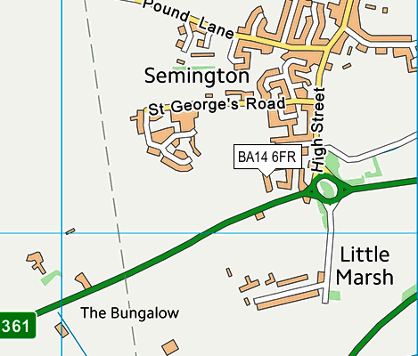 BA14 6FR map - OS VectorMap District (Ordnance Survey)