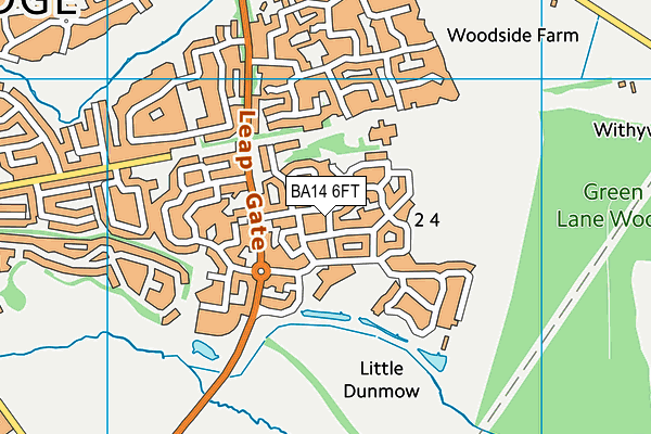 BA14 6FT map - OS VectorMap District (Ordnance Survey)
