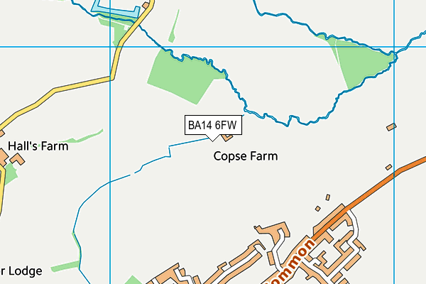 BA14 6FW map - OS VectorMap District (Ordnance Survey)