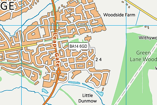 Castle Mead School map (BA14 6GD) - OS VectorMap District (Ordnance Survey)