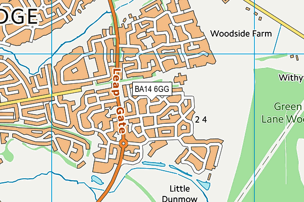 BA14 6GG map - OS VectorMap District (Ordnance Survey)