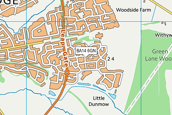 BA14 6GN map - OS VectorMap District (Ordnance Survey)