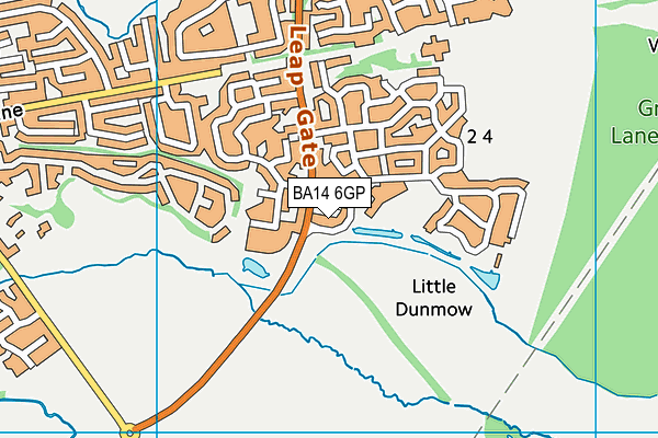 BA14 6GP map - OS VectorMap District (Ordnance Survey)