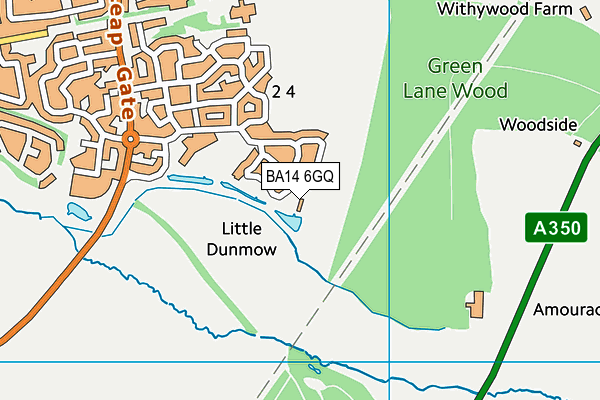 BA14 6GQ map - OS VectorMap District (Ordnance Survey)