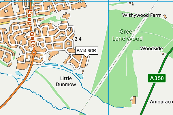 BA14 6GR map - OS VectorMap District (Ordnance Survey)