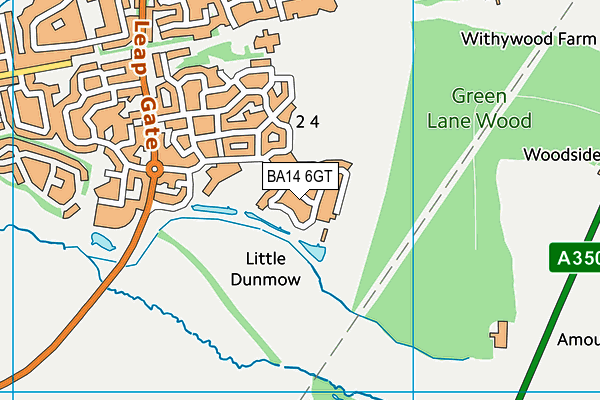 BA14 6GT map - OS VectorMap District (Ordnance Survey)