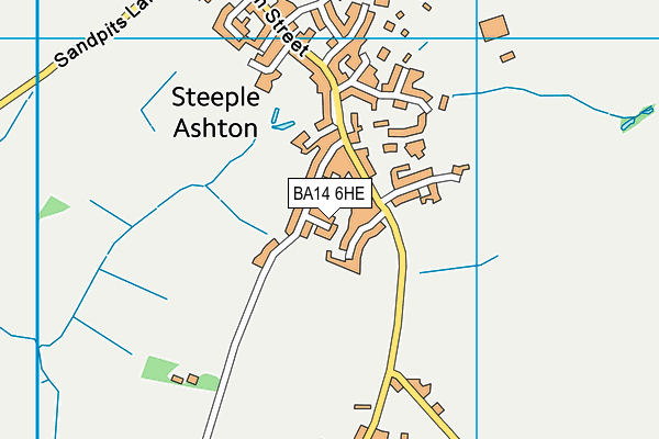 BA14 6HE map - OS VectorMap District (Ordnance Survey)