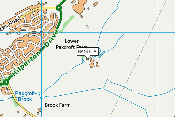 BA14 6JA map - OS VectorMap District (Ordnance Survey)