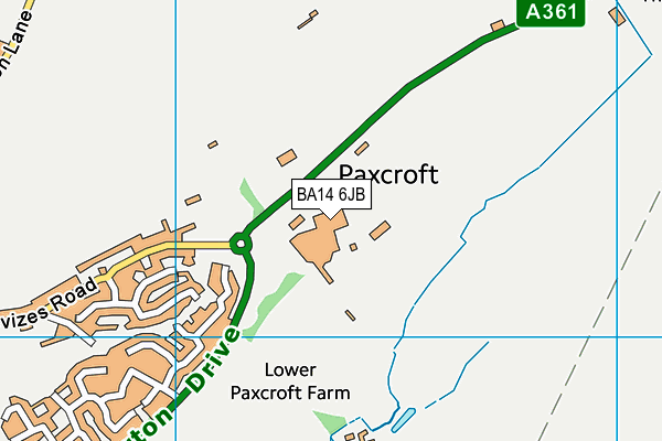 Trowbridge Rfc (Doric Park) map (BA14 6JB) - OS VectorMap District (Ordnance Survey)