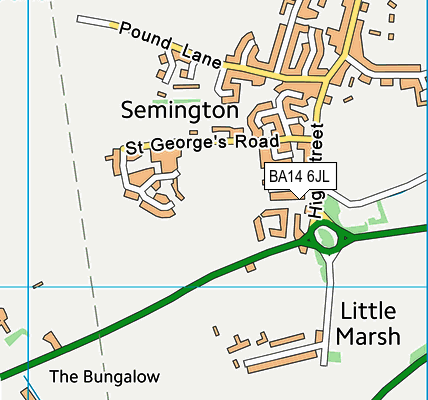 BA14 6JL map - OS VectorMap District (Ordnance Survey)