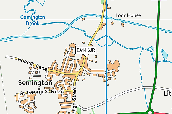 BA14 6JR map - OS VectorMap District (Ordnance Survey)