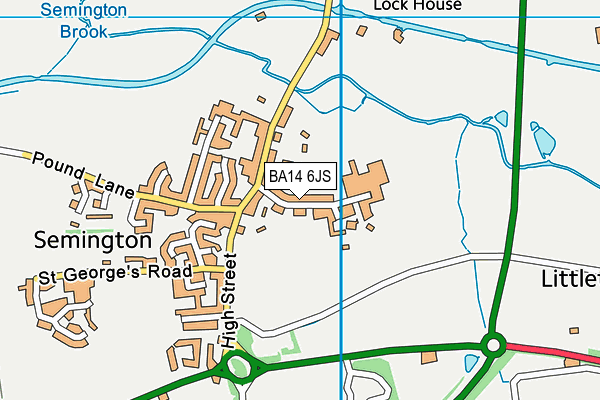 BA14 6JS map - OS VectorMap District (Ordnance Survey)