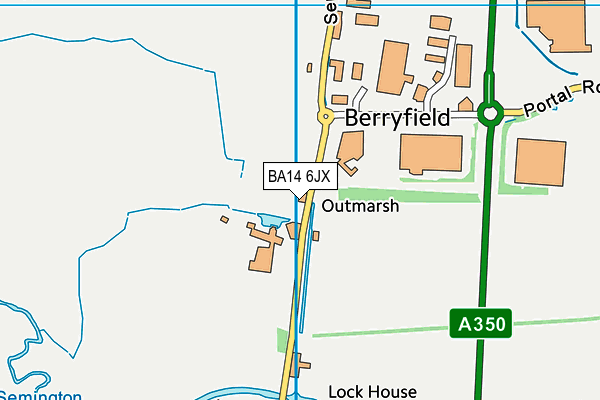 BA14 6JX map - OS VectorMap District (Ordnance Survey)
