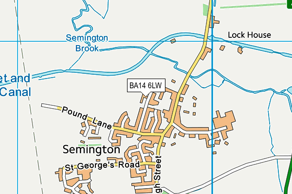 BA14 6LW map - OS VectorMap District (Ordnance Survey)