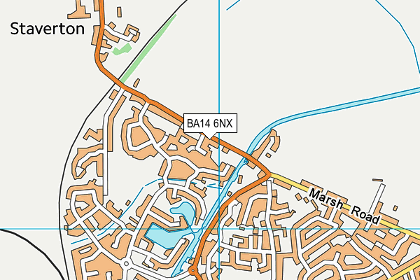 BA14 6NX map - OS VectorMap District (Ordnance Survey)