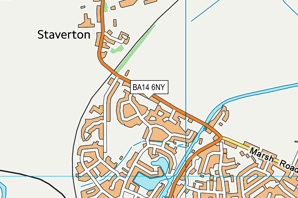 BA14 6NY map - OS VectorMap District (Ordnance Survey)