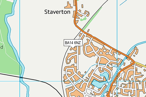 BA14 6NZ map - OS VectorMap District (Ordnance Survey)