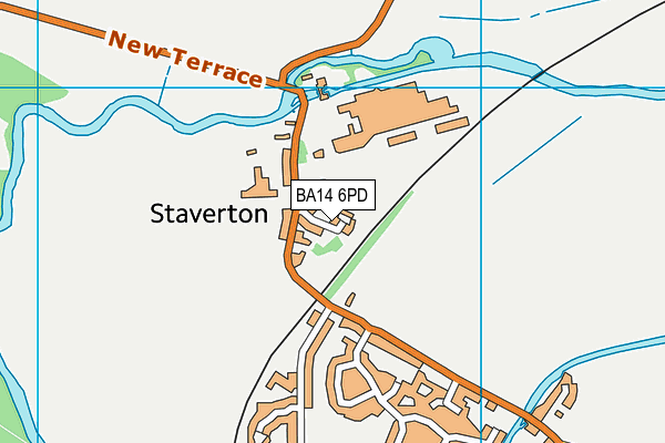 BA14 6PD map - OS VectorMap District (Ordnance Survey)