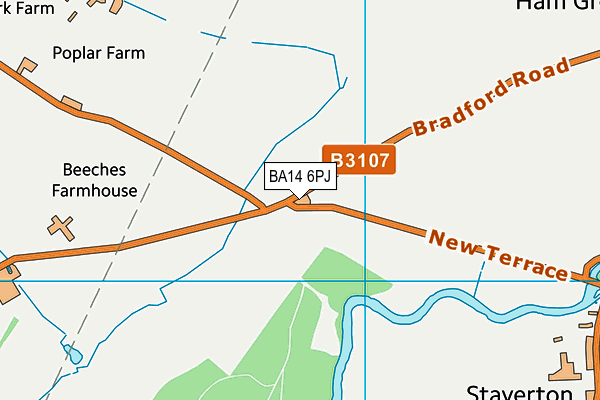 BA14 6PJ map - OS VectorMap District (Ordnance Survey)