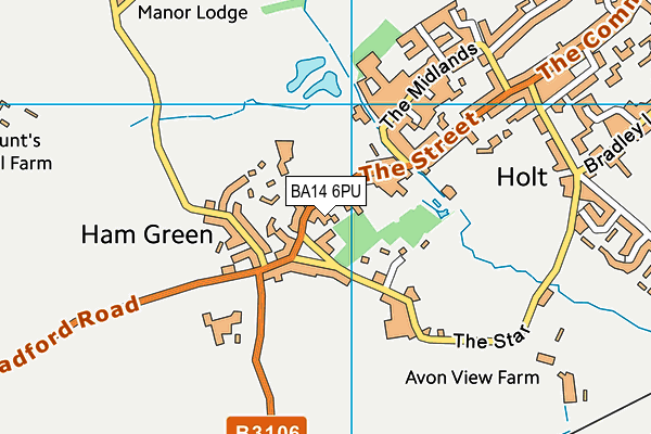 BA14 6PU map - OS VectorMap District (Ordnance Survey)