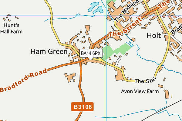 BA14 6PX map - OS VectorMap District (Ordnance Survey)