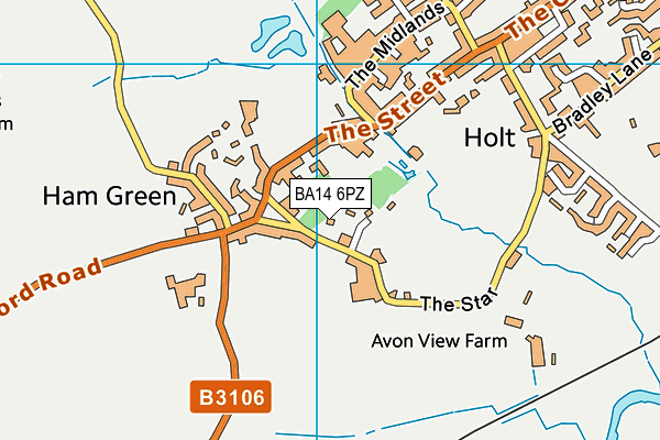 BA14 6PZ map - OS VectorMap District (Ordnance Survey)