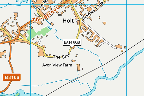 BA14 6QB map - OS VectorMap District (Ordnance Survey)