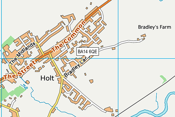 BA14 6QE map - OS VectorMap District (Ordnance Survey)